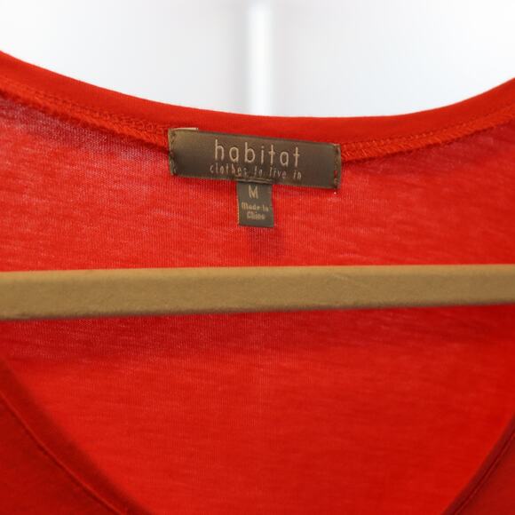 Habitat Clothes to Live In Coral Cotton Tunic Top Size M - Picture 3 of 4